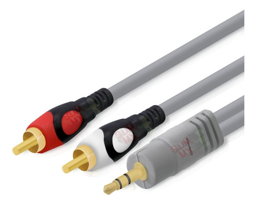Imagen 3 de 10 de Cable Auxiliar De Audio 3.5 M A 2rca 10 Metros Estereo Aux