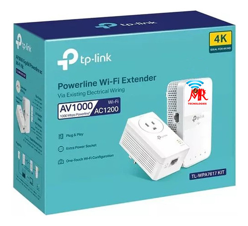 Tl-wpa7617 Kit Av1000 Gigabit Powerline Ac Wi-fi 1000mbps