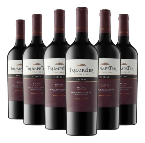 Vino Trumpeter Reserva Malbec 750ml. Caja 6 Botellas