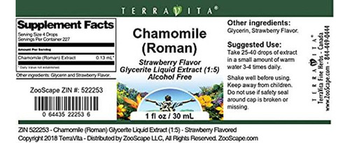 Terravita Manzanilla Líquida Sabor Fresa 2 Envases 1 Oz