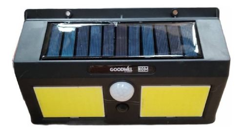 60 Pz Arbotante Solar 10w Con Sensor De Movimiento Goodwill Color Negro