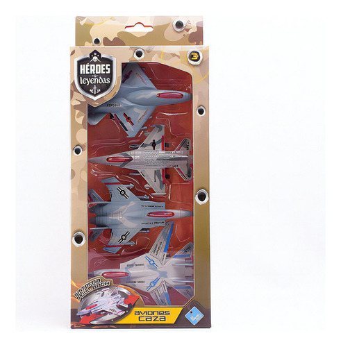 Aviones Caza De Guerra X 4 Pullback De Metal Duende Azul Ful Color Gris