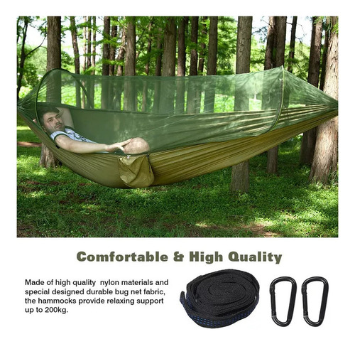 Hamaca Plegable Portátil Para Acampar Al Aire Libre Con M