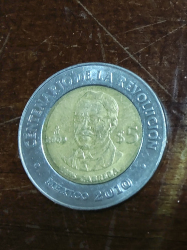 Moneda De 5 Pesos Conmemorativa Luis Cabrera