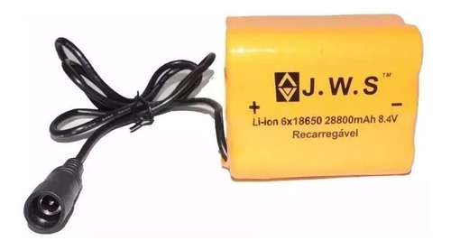 Imagem 1 de 2 de Bateria Farol Bike 8.4v 28800 Mah Jws Nova 6 Pack