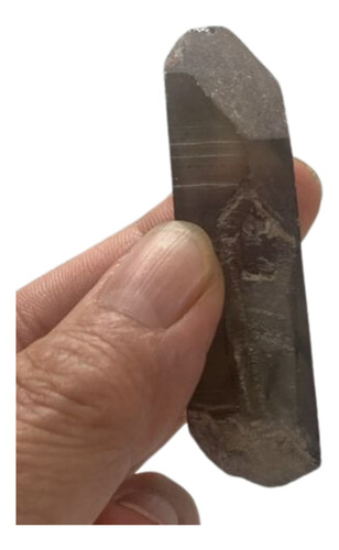 Punta Cuarzo Ahumado En Semibruto 7cm