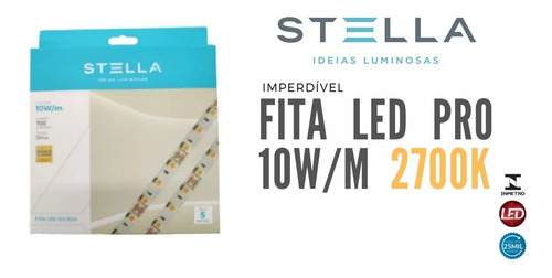 Imagem 1 de 6 de Fita Led Stella 10w/m 2700k Ip20 12v Profissional Sth7814/27