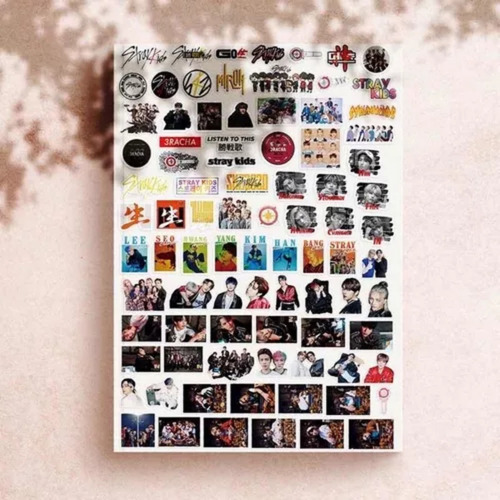 Stray Kids (110 Photocard + Sticker) Kit Pegatina + Lomocard