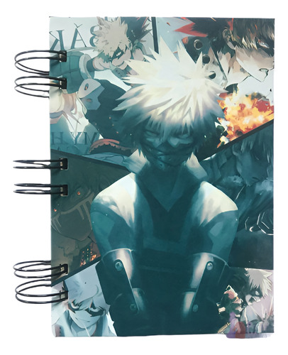 Cuaderno Artesanal A6 De My Hero Academia - Kacchan Katsuki Crema