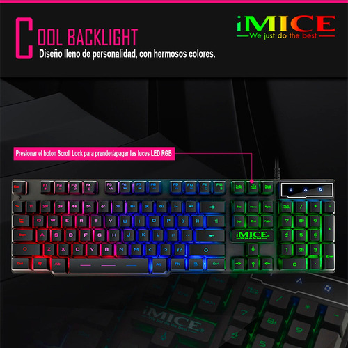 Kit Gamer Premium Imice Km-680 A Mouse + Teclado