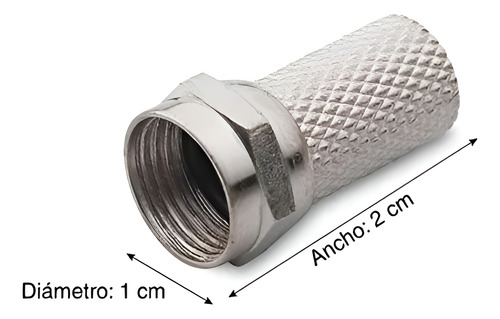 10 Conector F Rg6 Coaxial Tdt Terminal Tv Digital Antena