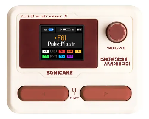 J7mn Sonicake Pocket Guitarra Multi Efeitos Pedal Recarregáv