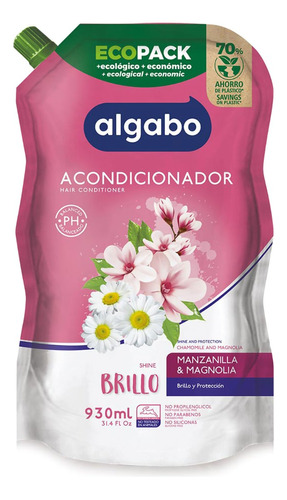 Acondicionador Brillo Manzanilla Algabo Repuesto 930 Pack X8