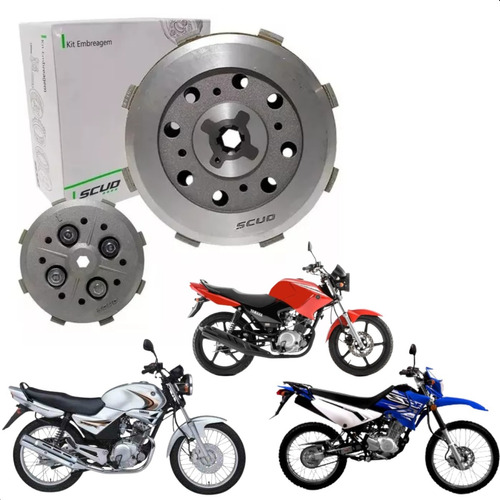 Kit Embreagem Completo Yamaha Ybr 125 2000 2001 2002 Scud