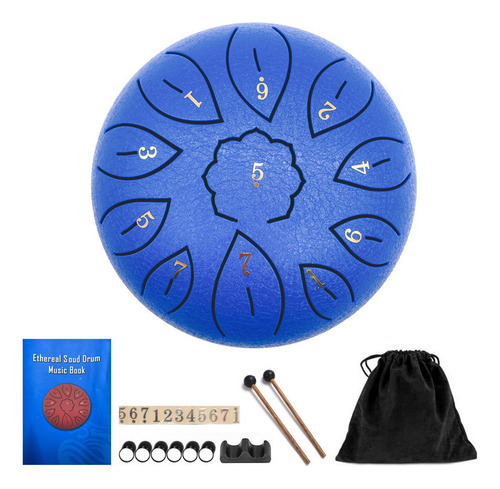 Tambores Con Lengüeta De Acero Drum Handpan, 11 Tambores