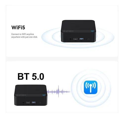 Oumax Max Mini Pc Intel N150 16gb 500gb Dual 1000m Lan Bt5.0