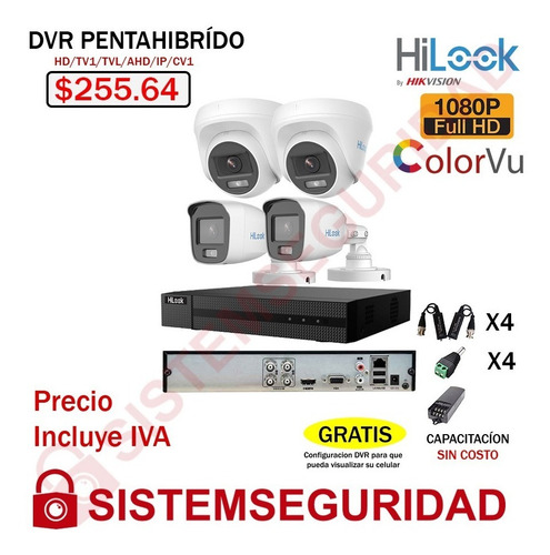 Imagen 3 de 10 de Kit 2 6 16 Camaras Seguridad Vigilancia Quito 1080 Colorvu H