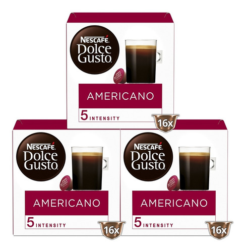 Dolce Gusto Capsulas Cafe Americano X3 Cajas