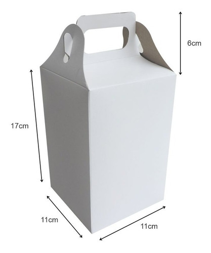 Imagen 3 de 3 de Cajita Feliz Cfz5 X 50u Packaging Blanco Madera