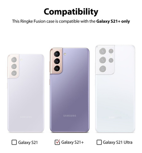 Imagen 4 de 9 de Funda S21 Plus / + Ringke Fusion Samsung Galaxy Anti Impacto