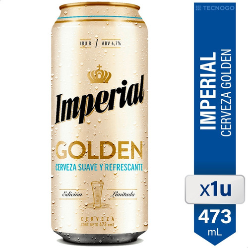 Cerveza Imperial Golden Lata 473cc Lager Rubia