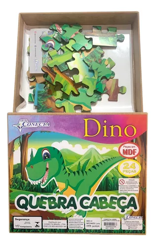 Dinossauro Dimeterodon p/ montar, Quebra-Cabeça 3D, 30 peças, Brinquedo e  decoração MDF