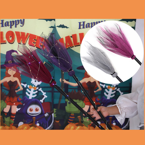Vassoura De Bruxa De Halloween De 35 Polegadas, Cosplay Assu
