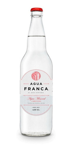 Agua Franca Vidrio 650 Ml 6 Piezas