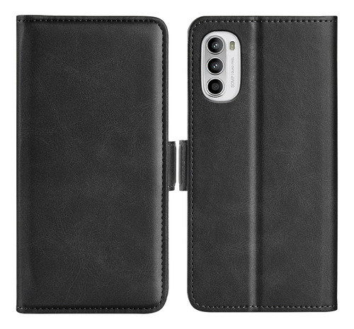 Funda De Piel Magnética De Doble Cara Para Motorola Moto G52