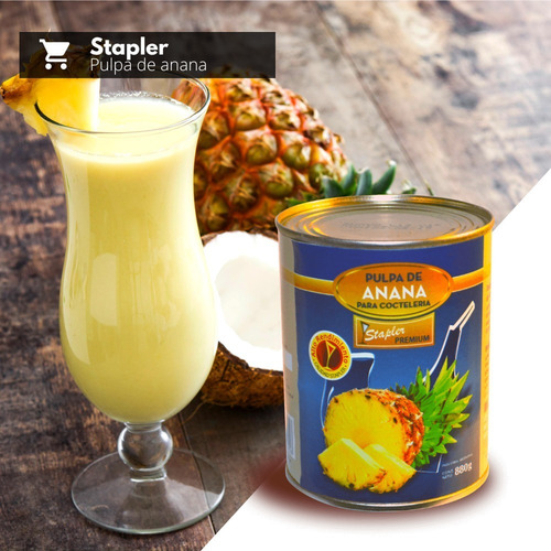 Imagen 2 de 8 de Pulpa De Anana Lata Stapler 880g