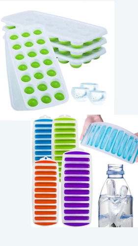 Bandeja Para Hacer Hielos Hielera Circulares Botellas 2pz