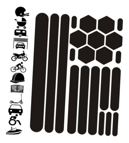 Decoración De Calcomanías Reflectantes De Motocicleta De