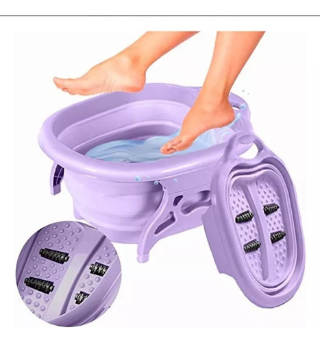 Tina Spa Para Pies Bañera Plegable Portátil Hidromasaje 