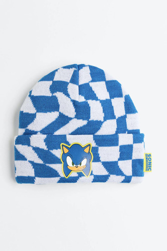 Gorro En Lana En Tejido Suave Para Niños Personaje Sonic