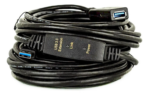 Extensão Usb 3.0 Ativo Repetidor Macho Fêmea 10 Mt