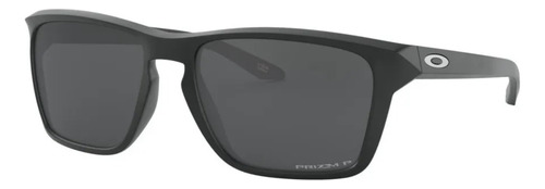 Anteojos de sol polarizados Oakley Sylas Standard con marco de o matter color matte black, lente black de plutonite prizm, varilla matte black de o matter - OO9448