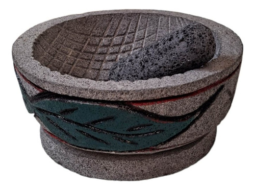 Molcajete Curado Artesanal 12 Cm 