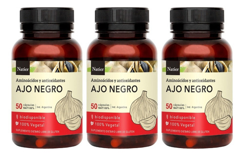 Ajo Negro Hipertensión Arterial Antioxidante Natier Pack 3 