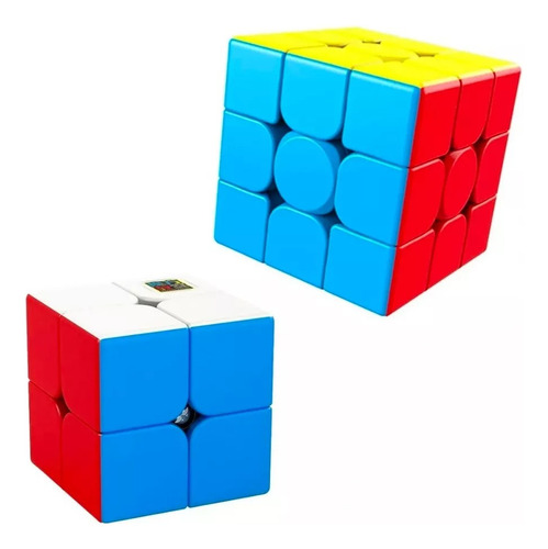 Cubo Magico Pack 3x3 + 2x2 Combo 2 En 1 Unica Estructura