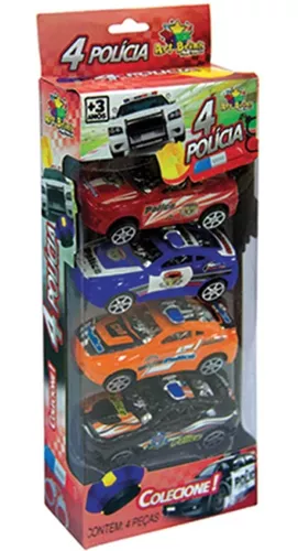 Mini carro de corrida policia art brink