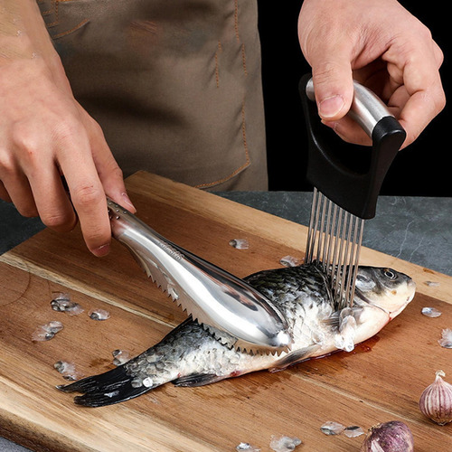 Removedor De Escamas De Pescado De Acero Inoxidable Limpiado