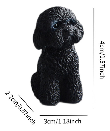 Dog Miniature Figurine Cute Car Ornament For Black Squatting