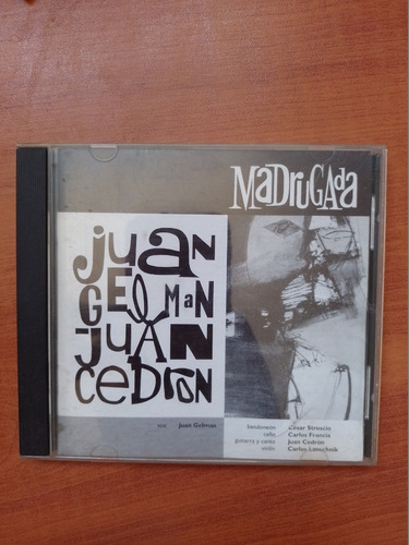 Juan Gelman Juan Cedron Madrugada Cd La Plata