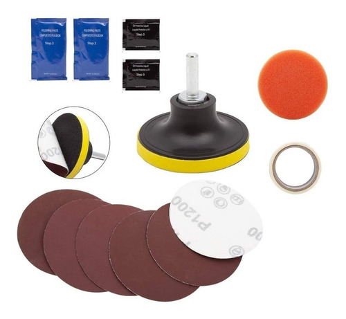 Kit Pulidor De Focos Auto Restauración Focos Micas Plásticas