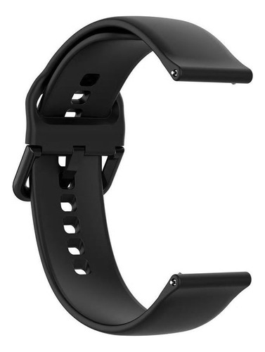 Correa 20mm Flat Hebilla Negra Para Amazfit Bip Youth