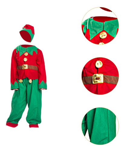 Conjunto De Disfraz Navideño, Traje De Cosplay Con Sombrero