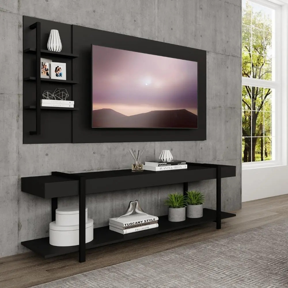 Rack Painel Tv 50 Polegadas Ohio Carraro Preto