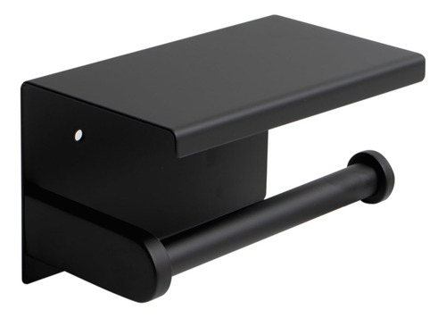 Soporte De Papel Higiénico De Acero Inoxidable Negro Con Est
