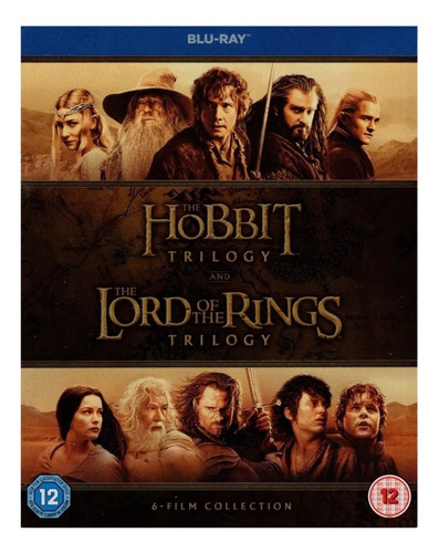 El Señor Anillos + Hobbit Trilogias Box 6 Peliculas Blu-ray