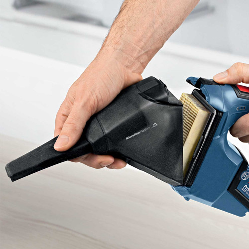 Aspiradora De Polvo Bosch Gas 0.35 L + Batería Cargador Color Azul Oscuro